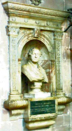 Chestertourist.com - The bust of Thmoas Brassey is in the Chapel of St. Erasmus